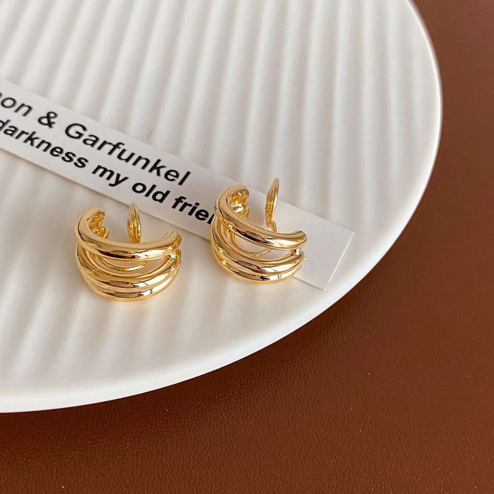 925 Silver French Circle Earrings for Women