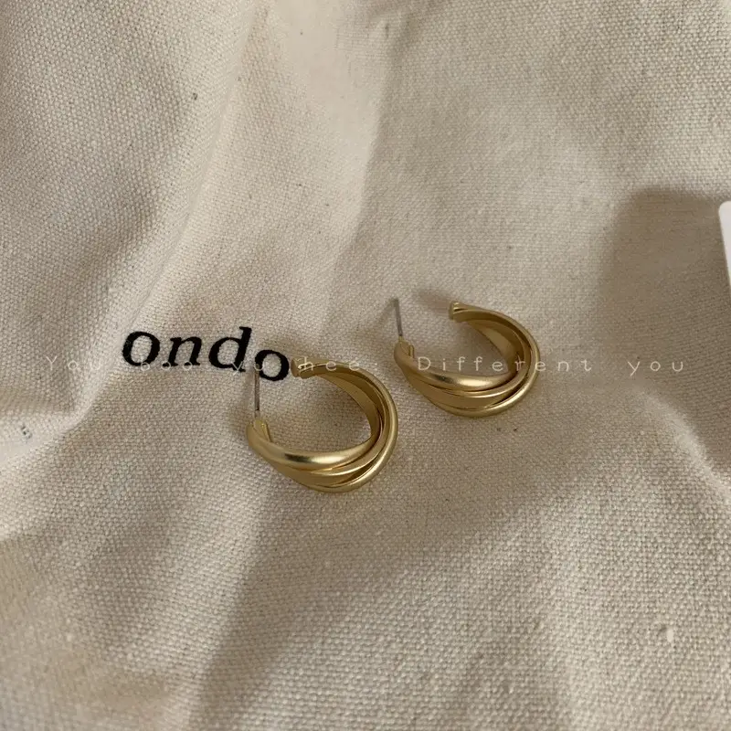 925 Silver French Circle Earrings for Women