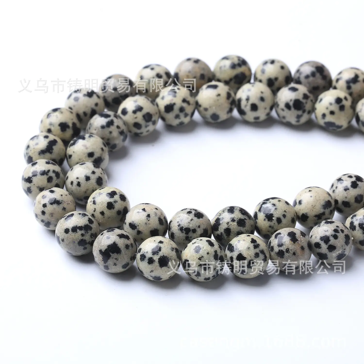 Spotted Stone Round Beads Bracelet Necklace DIY Beaded Jewelry - Image 4