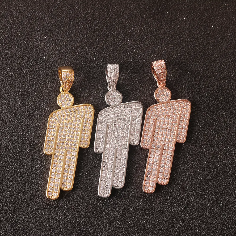 Trendy Villain Hip Hop Necklace with Zircon Tilted Head - Image 6