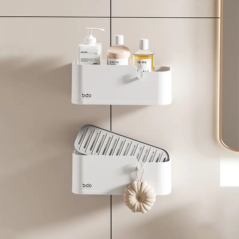 Suction Cup Bathroom Wall Mount Drain Rack - Image 3