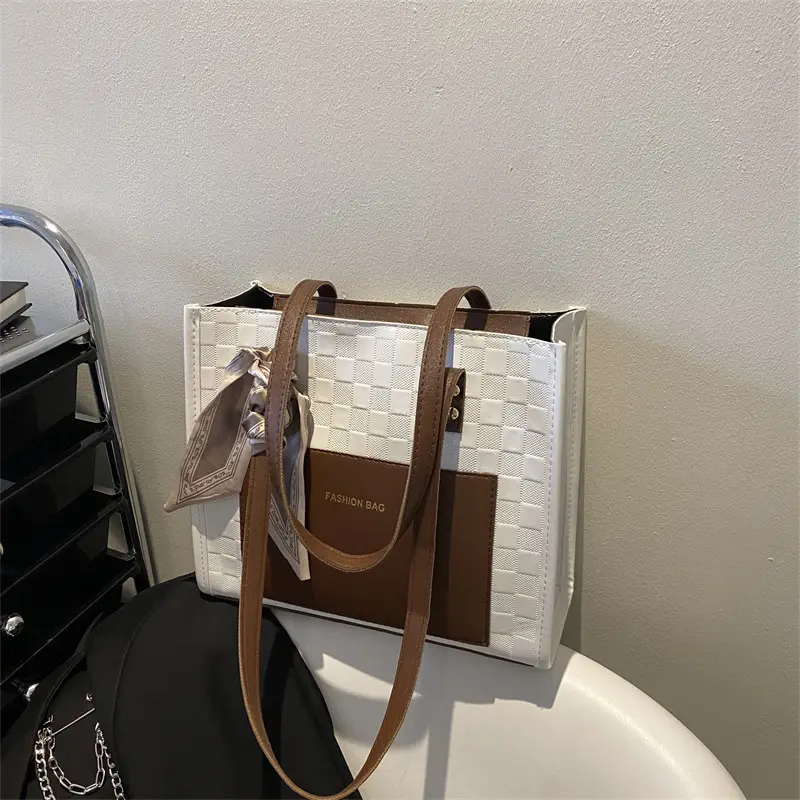 Silk Scarf Decorative Elegant Commuter Bag for Women 2022 Autumn and Winter New Style This Year's Popular Foreign Style Shoulder Tote Bag - Image 7