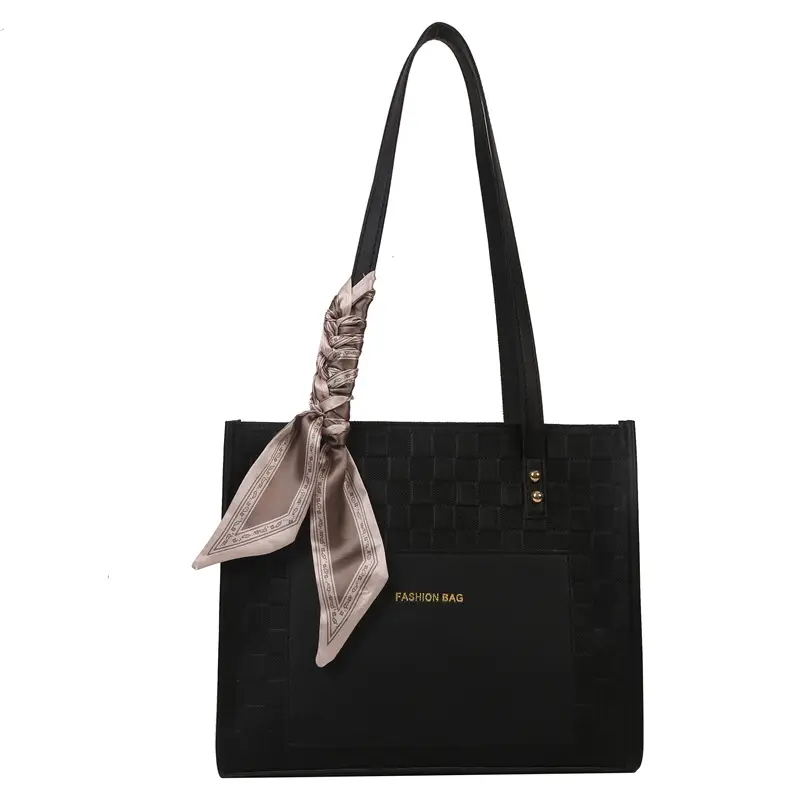 Silk Scarf Decorative Elegant Commuter Bag for Women 2022 Autumn and Winter New Style This Year's Popular Foreign Style Shoulder Tote Bag - Image 8