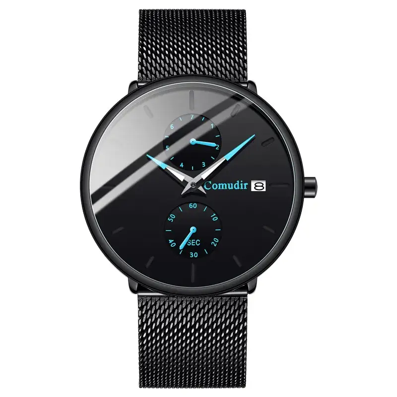Moody Black Men's Quartz Watch with Magnetic Strap - Image 12