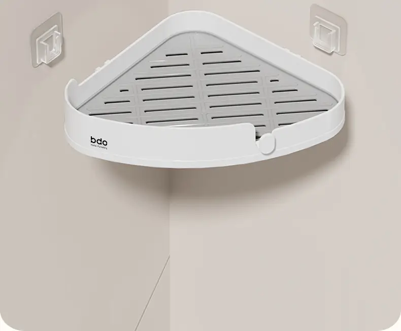 Triangular Wall Shelf for Bathroom Storage No-Drill Installation — feature 10