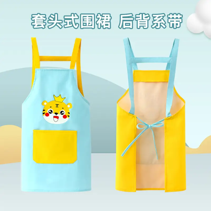Waterproof Baby Apron with Hood & Gloves Set