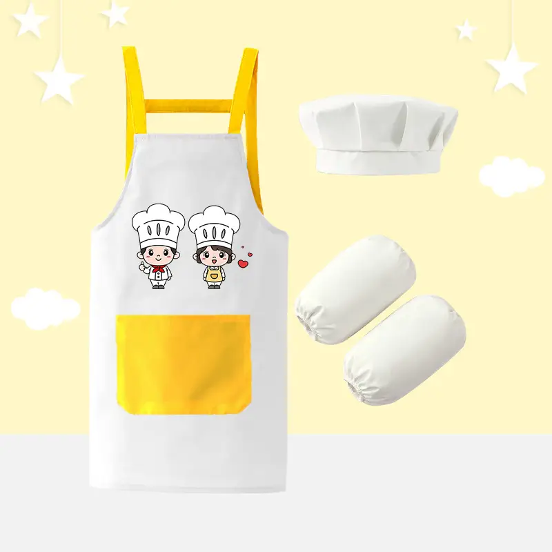 Waterproof Baby Apron with Hood & Gloves Set
