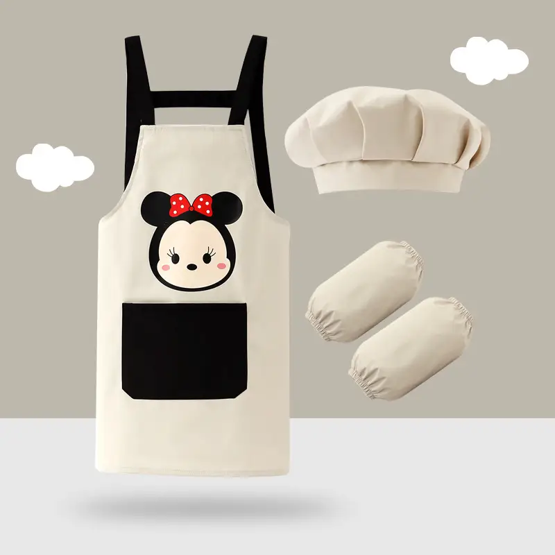 Waterproof Baby Apron with Hood & Gloves Set