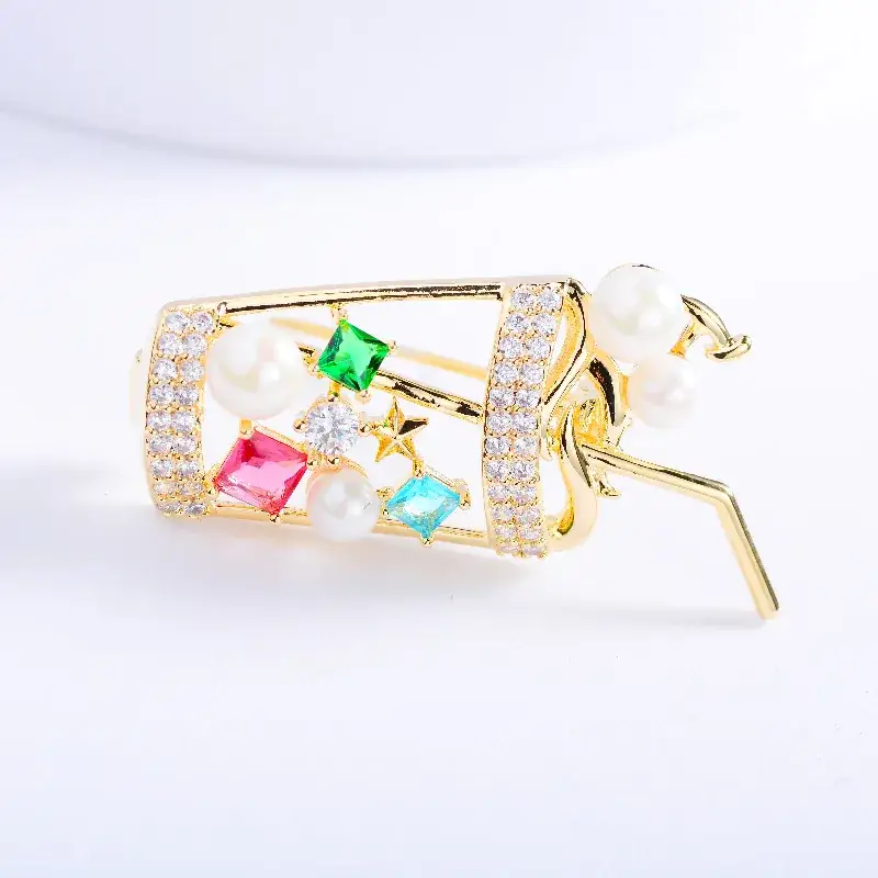 Korean Style Zircon Brooch for Women - Image 3