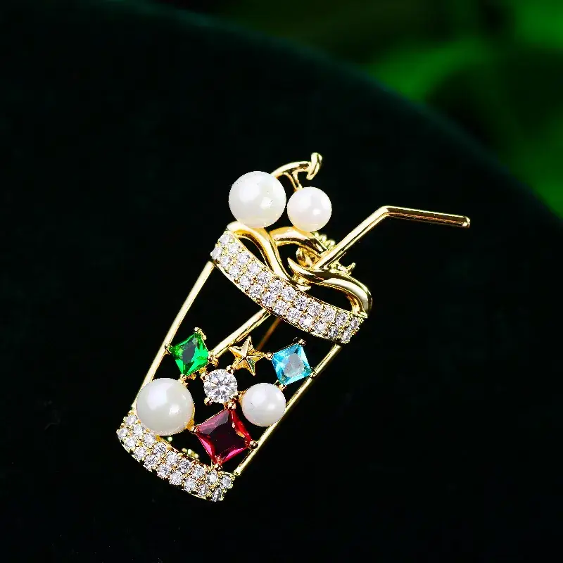 Korean Style Zircon Brooch for Women - Image 4