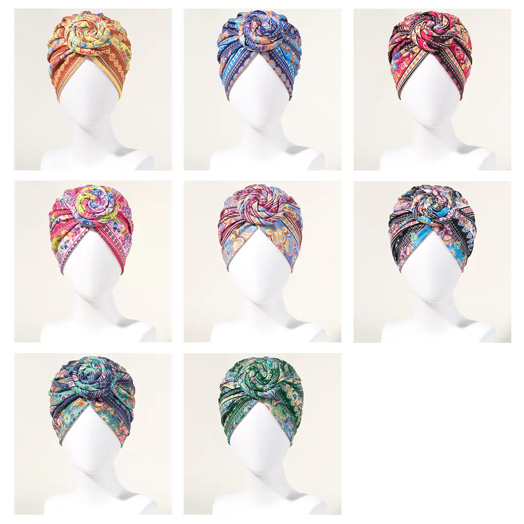 Blue Floral Donut Headband for Girls - Image 12