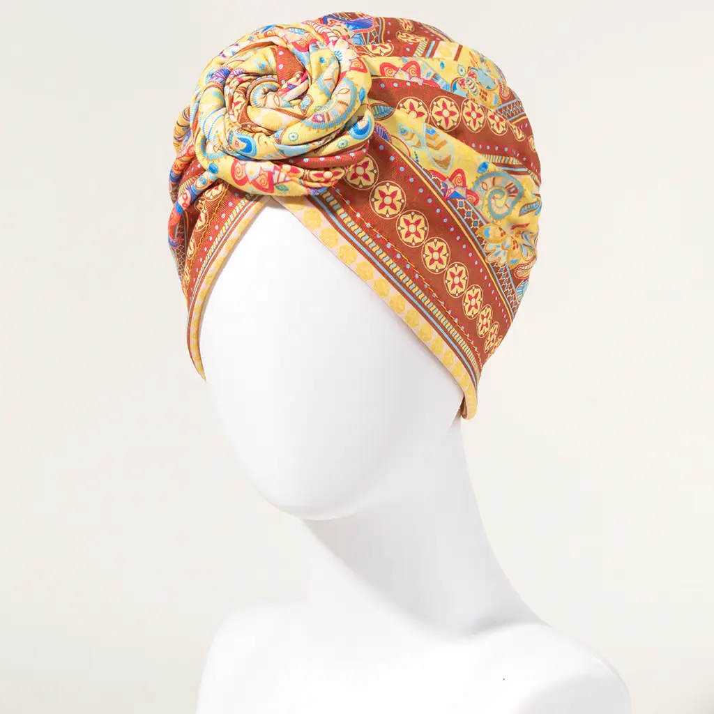 Blue Floral Donut Headband for Girls - Image 14