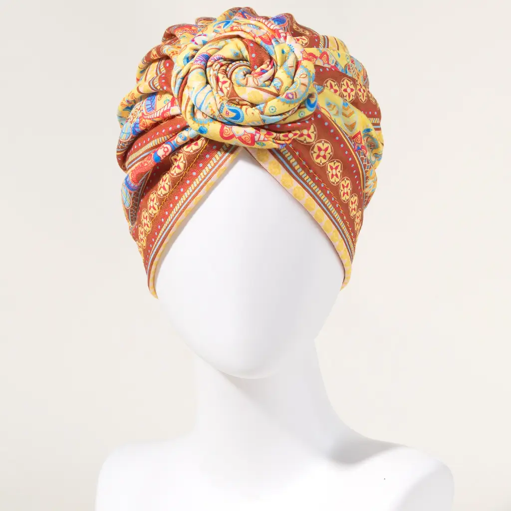 Blue Floral Donut Headband for Girls - Image 15