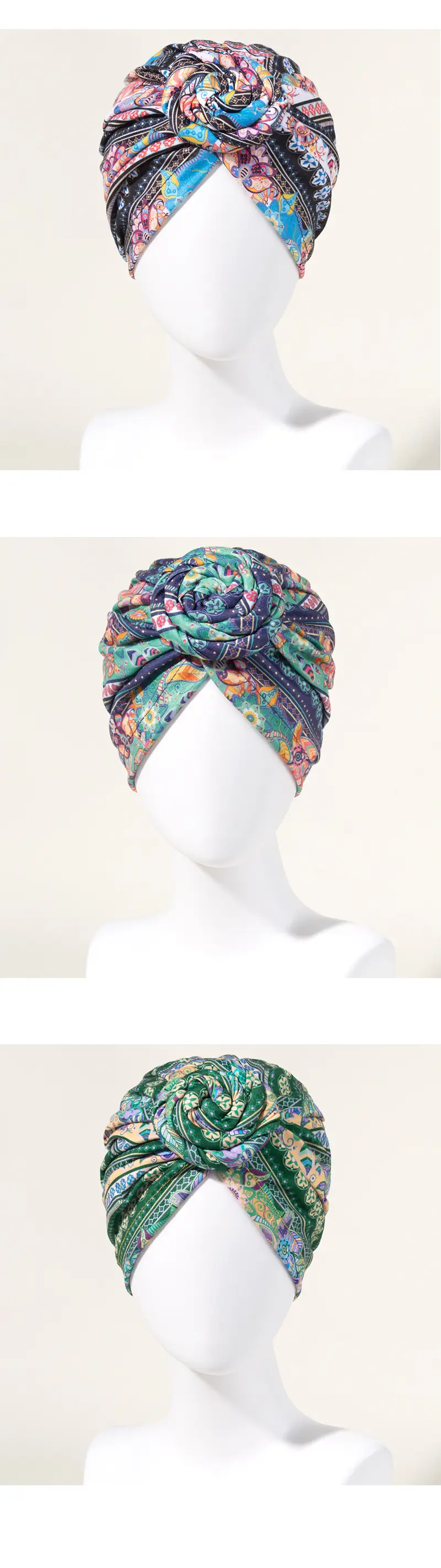 Blue Floral Donut Headband for Girls — feature 6