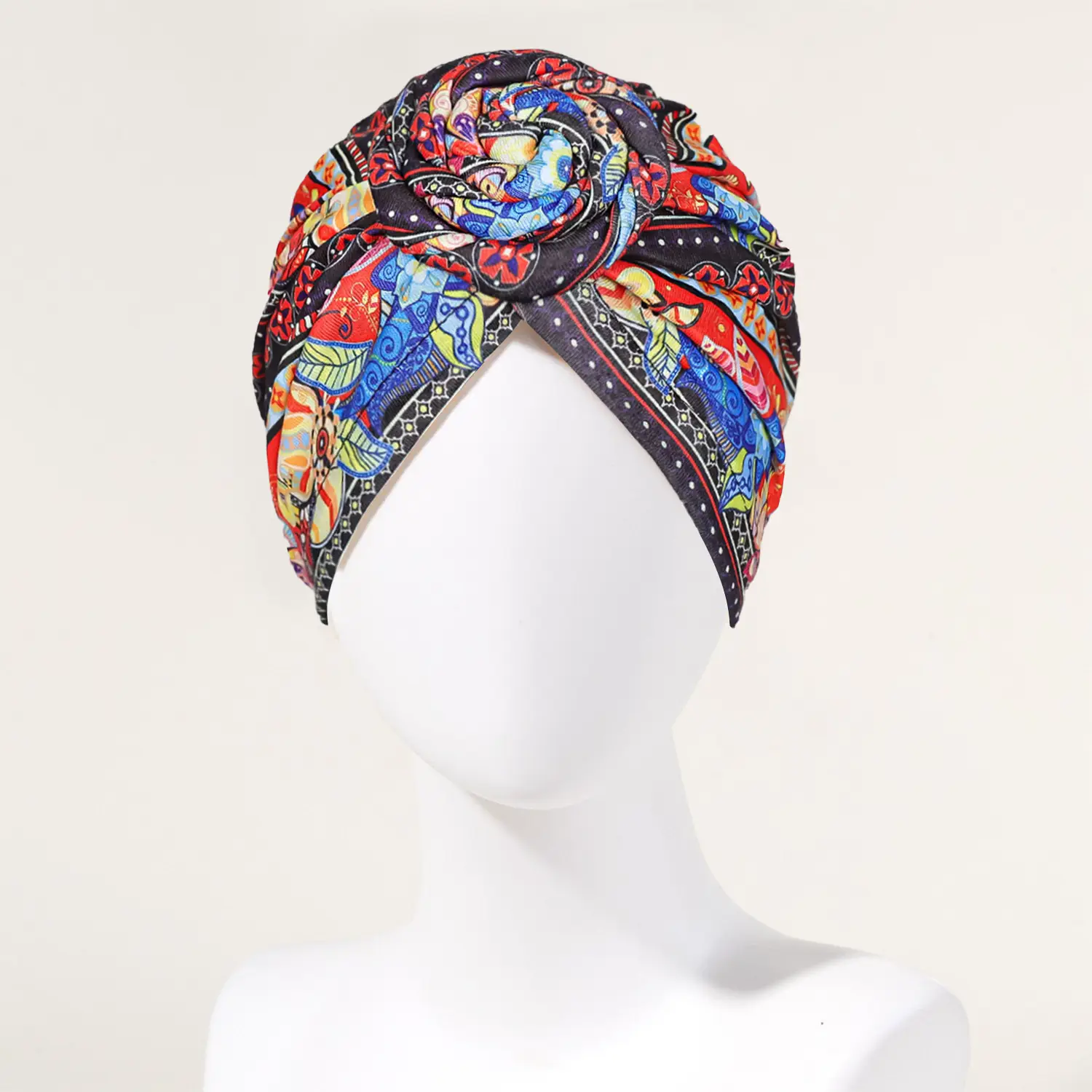 Blue Floral Donut Headband for Girls - Image 10