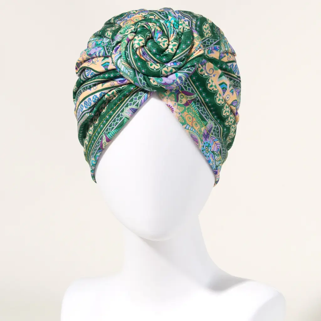 Blue Floral Donut Headband for Girls - Image 8
