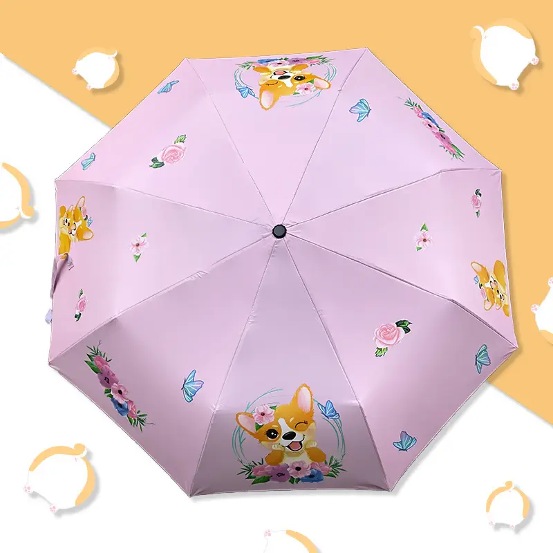 Cute Cartoon Dog Print Dual-Purpose Umbrella - Image 10