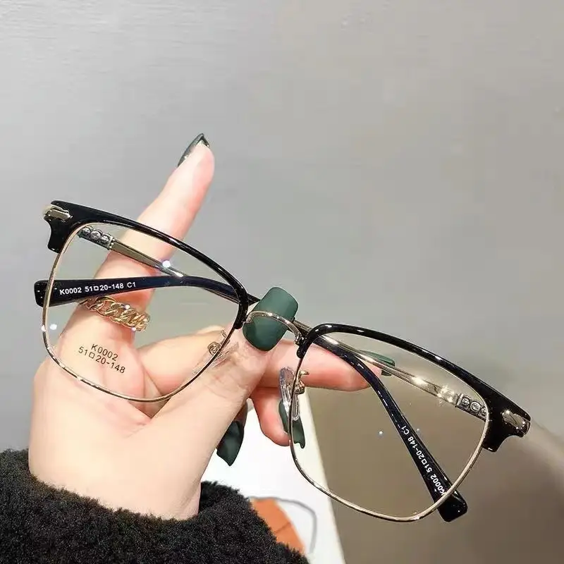 Korean Half Frame Men's Eyebrow Glasses TR90