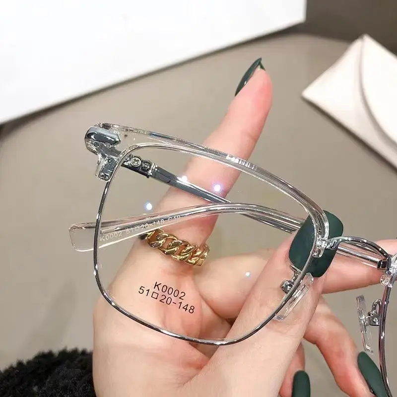 Korean Half Frame Men's Eyebrow Glasses TR90