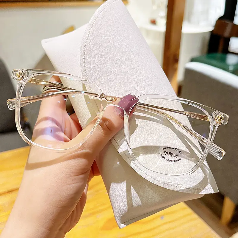 Anti-Blue Light Glasses Korean Style Slim Frame Large - Image 2