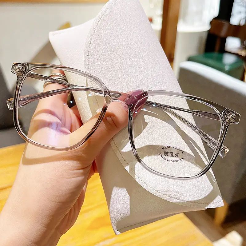 Anti-Blue Light Glasses Korean Style Slim Frame Large - Image 3