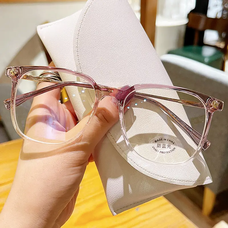 Anti-Blue Light Glasses Korean Style Slim Frame Large - Image 5