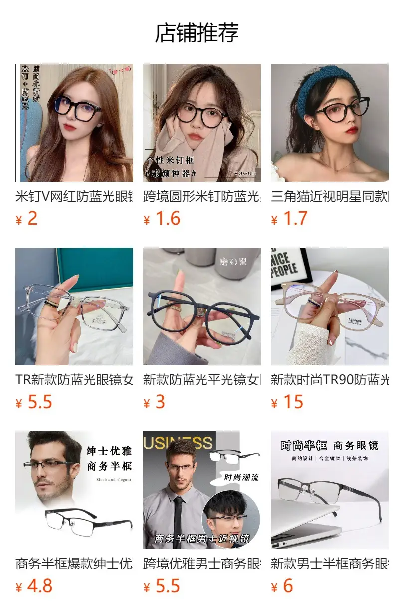Anti-Blue Light Myopia Glasses Large Frame Unisex — feature 1