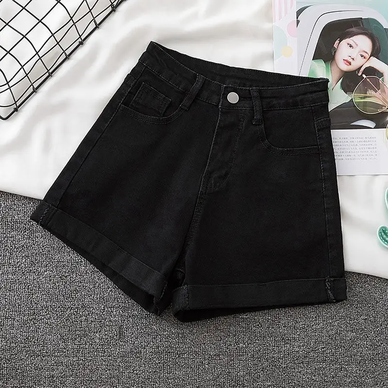Women Denim Shorts High Waist Slimming Casual - Image 5