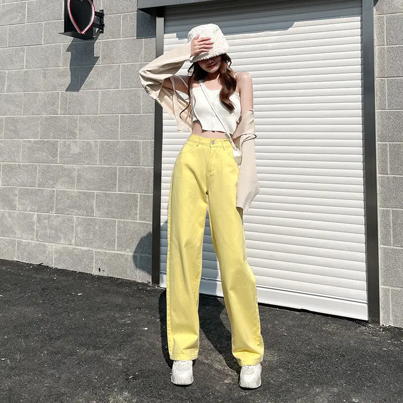 Wide Leg Jeans Women Summer High Waist Loose Slimming - Image 10