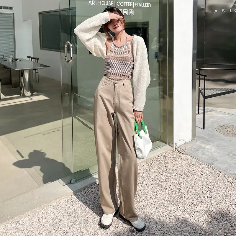 Wide Leg Jeans Women Summer High Waist Loose Slimming - Image 4