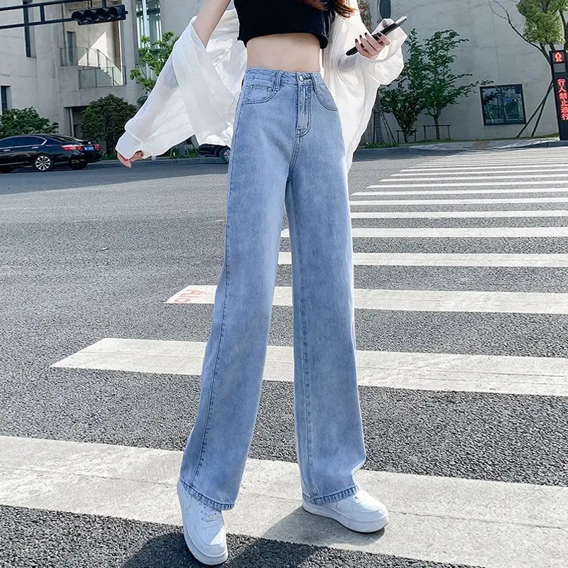 Wide Leg Jeans Women Summer High Waist Loose Slimming - Image 5