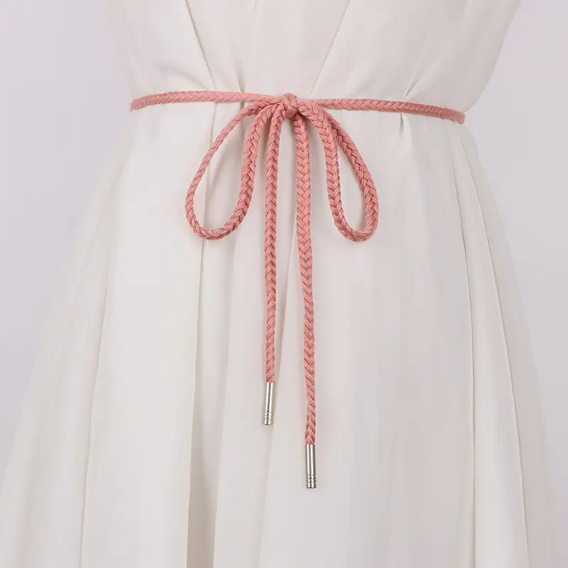Ethnic Style Cotton Braided Waist Drawstring Belt - Image 15
