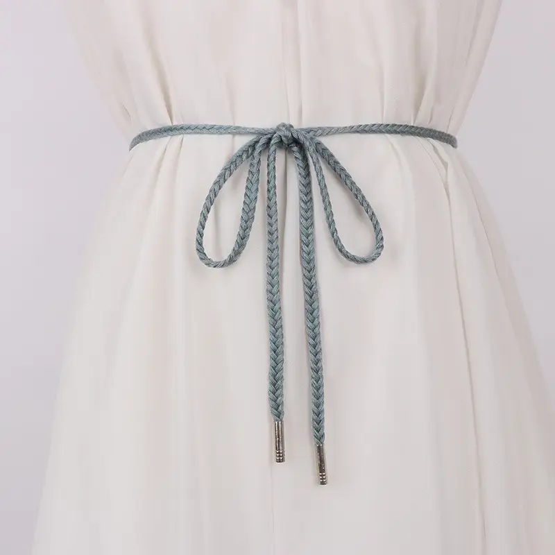 Ethnic Style Cotton Braided Waist Drawstring Belt - Image 10