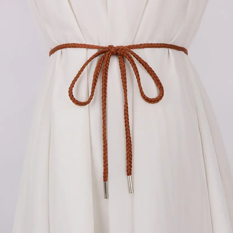 Ethnic Style Cotton Braided Waist Drawstring Belt - Image 12