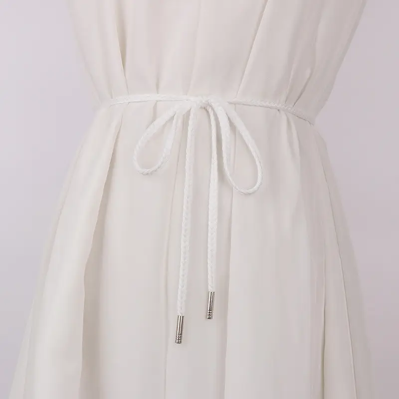 Ethnic Style Cotton Braided Waist Drawstring Belt - Image 4