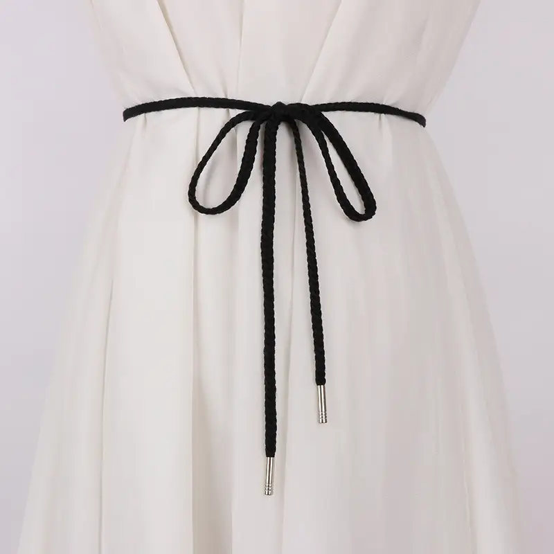 Ethnic Style Cotton Braided Waist Drawstring Belt - Image 6