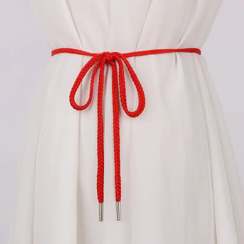 Ethnic Style Cotton Braided Waist Drawstring Belt - Image 7