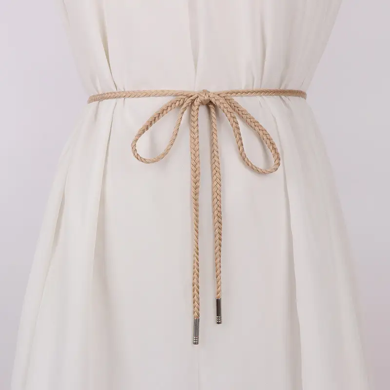 Ethnic Style Cotton Braided Waist Drawstring Belt - Image 8