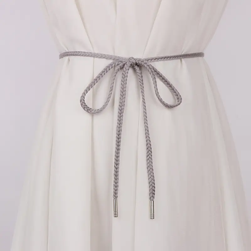 Ethnic Style Cotton Braided Waist Drawstring Belt - Image 9