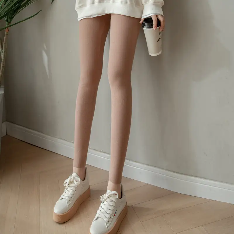 Velvet Warm Leggings Women Self Heating High Waist Cotton - Image 4