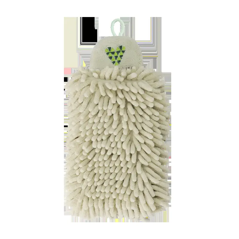 Wall-Mounted Chenille Hand Towel for Kitchen & Bathroom Use