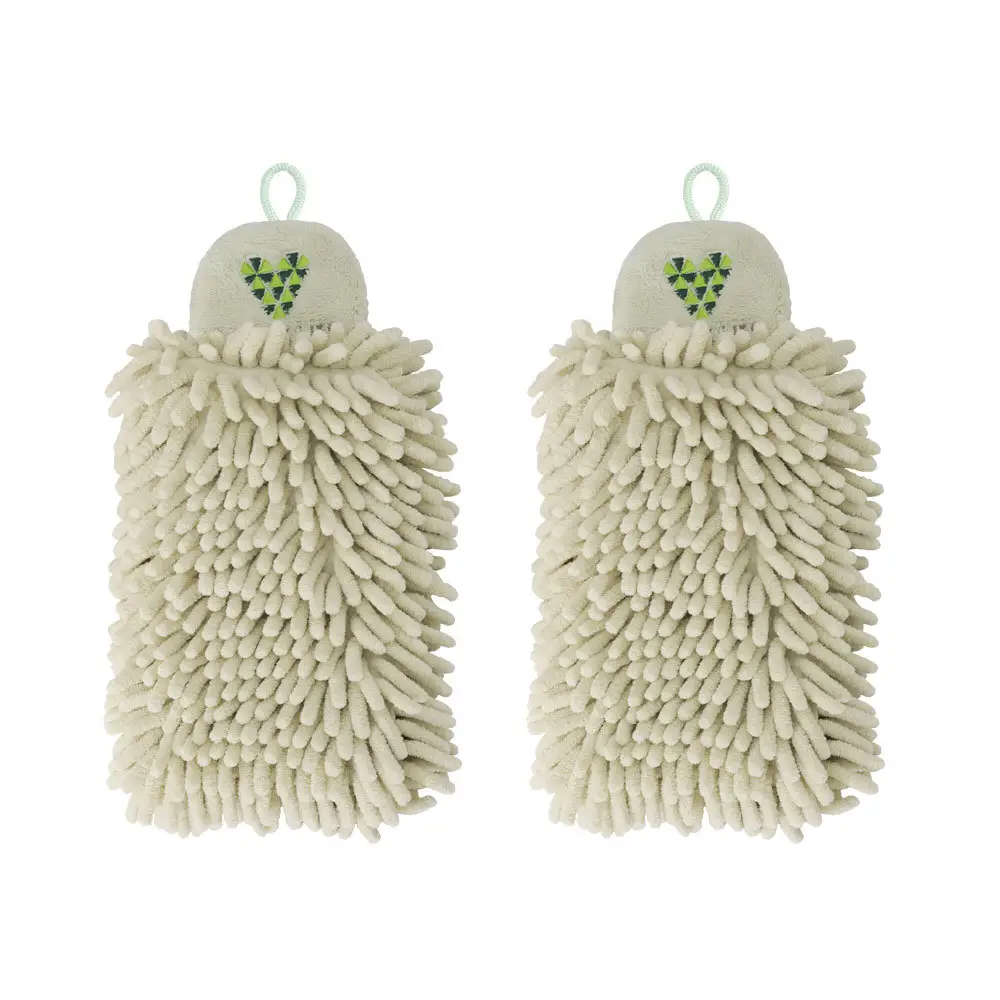 Wall-Mounted Chenille Hand Towel for Kitchen & Bathroom Use