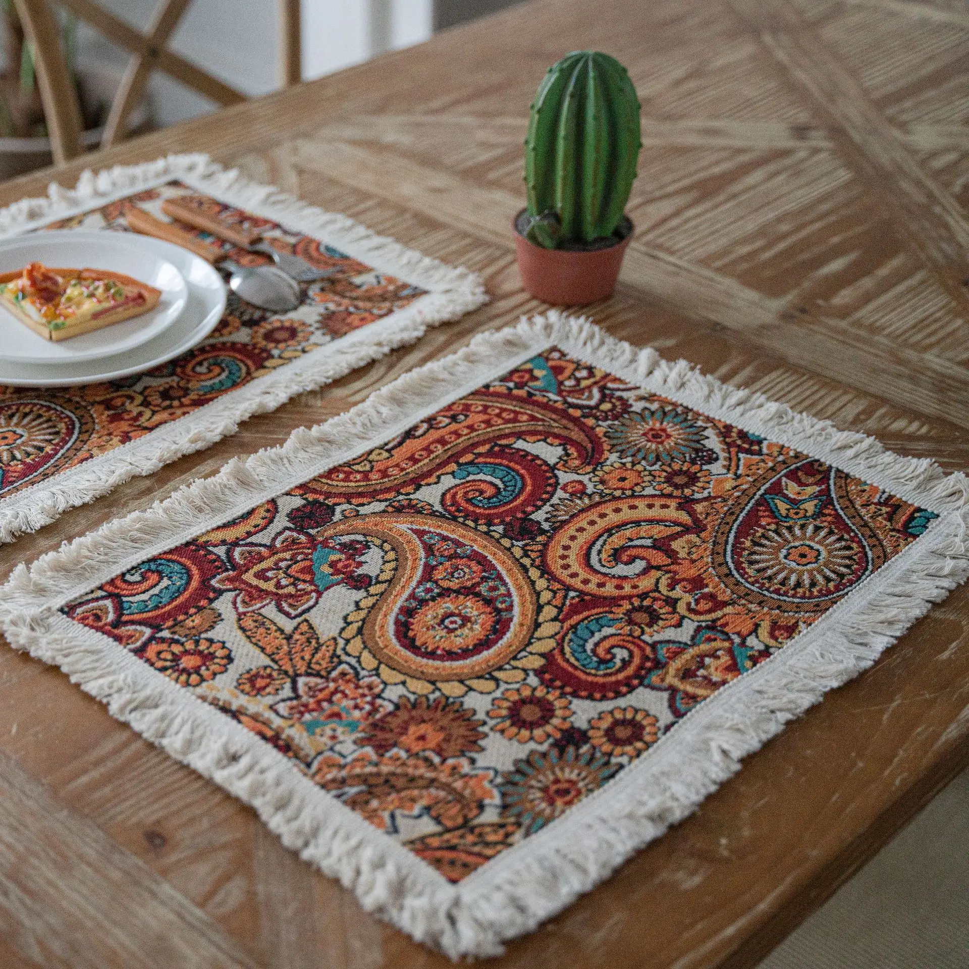 Imaki Rhyme Table Flag Jacquard Pellis American Tassel Decoration - Image 13