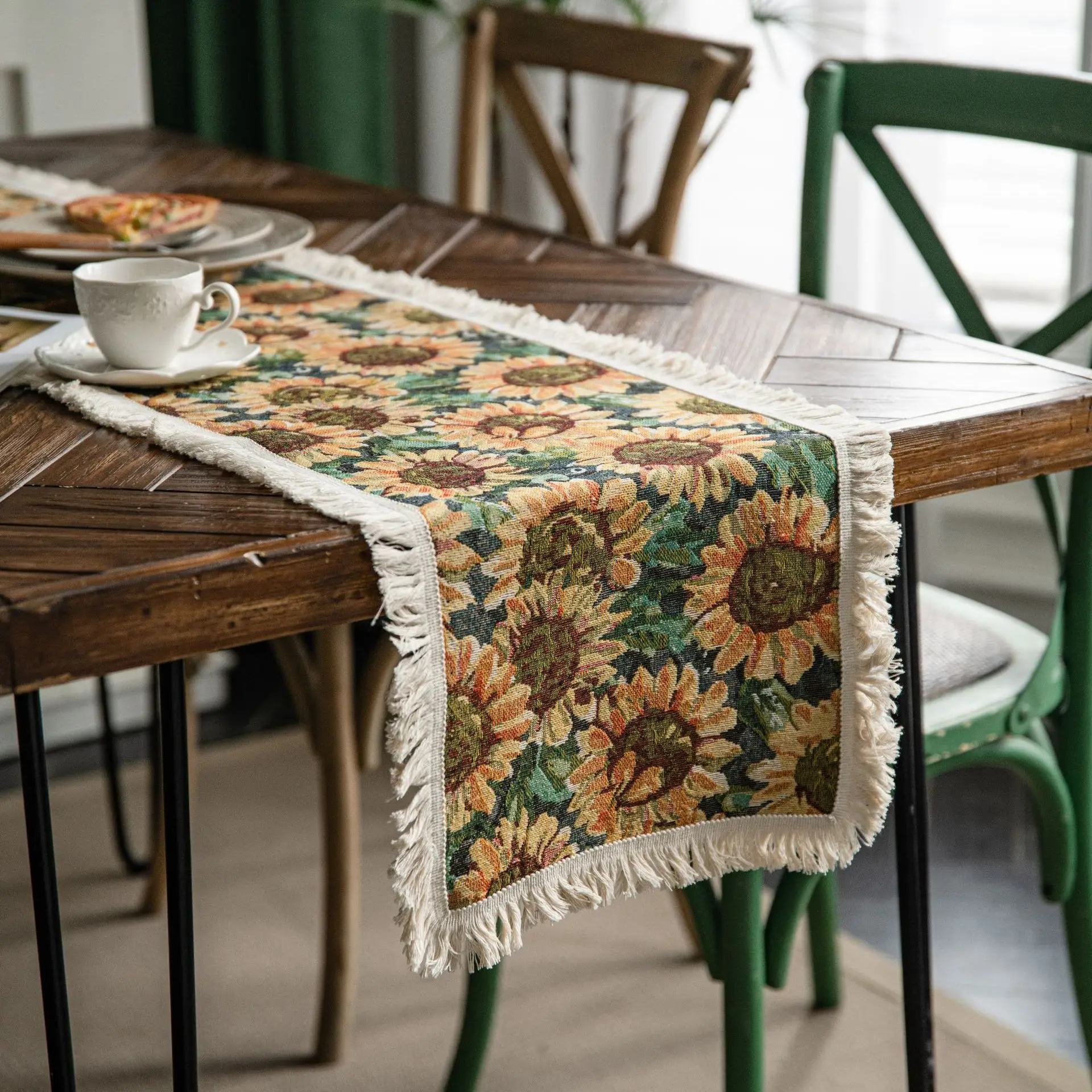 Imaki Rhyme Table Flag Jacquard Pellis American Tassel Decoration - Image 3