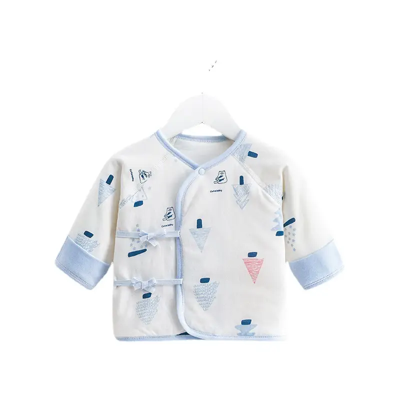 Newborn Quilted Baby T-Shirt Pink Blue Pattern - Image 9