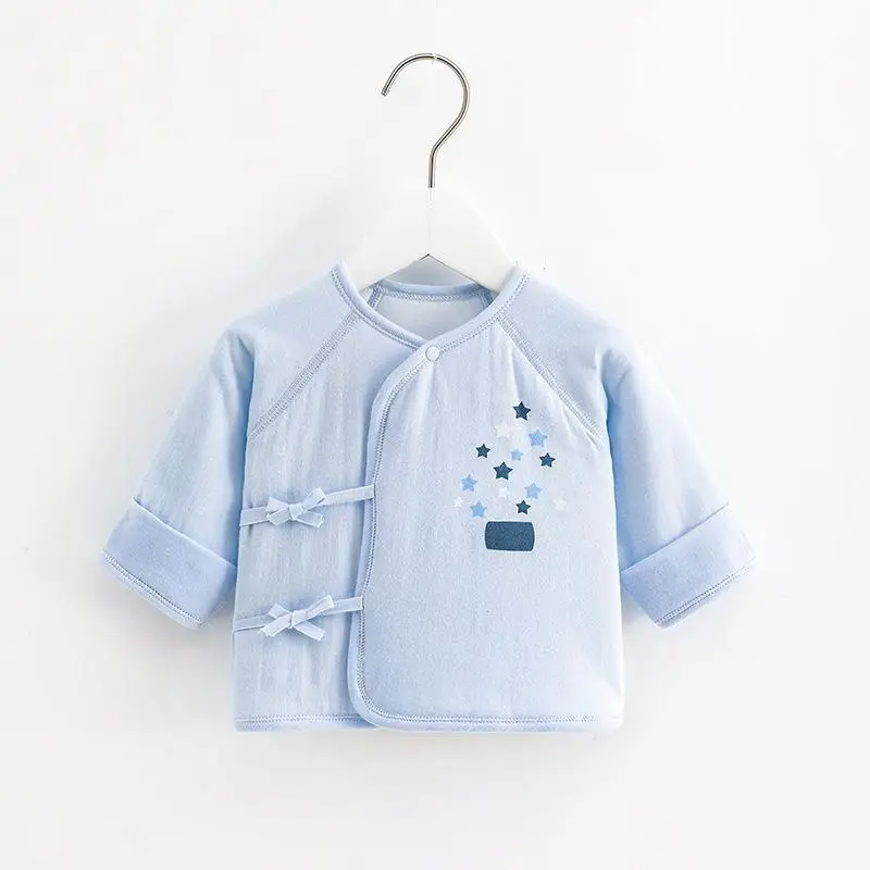 Newborn Quilted Baby T-Shirt Pink Blue Pattern - Image 6