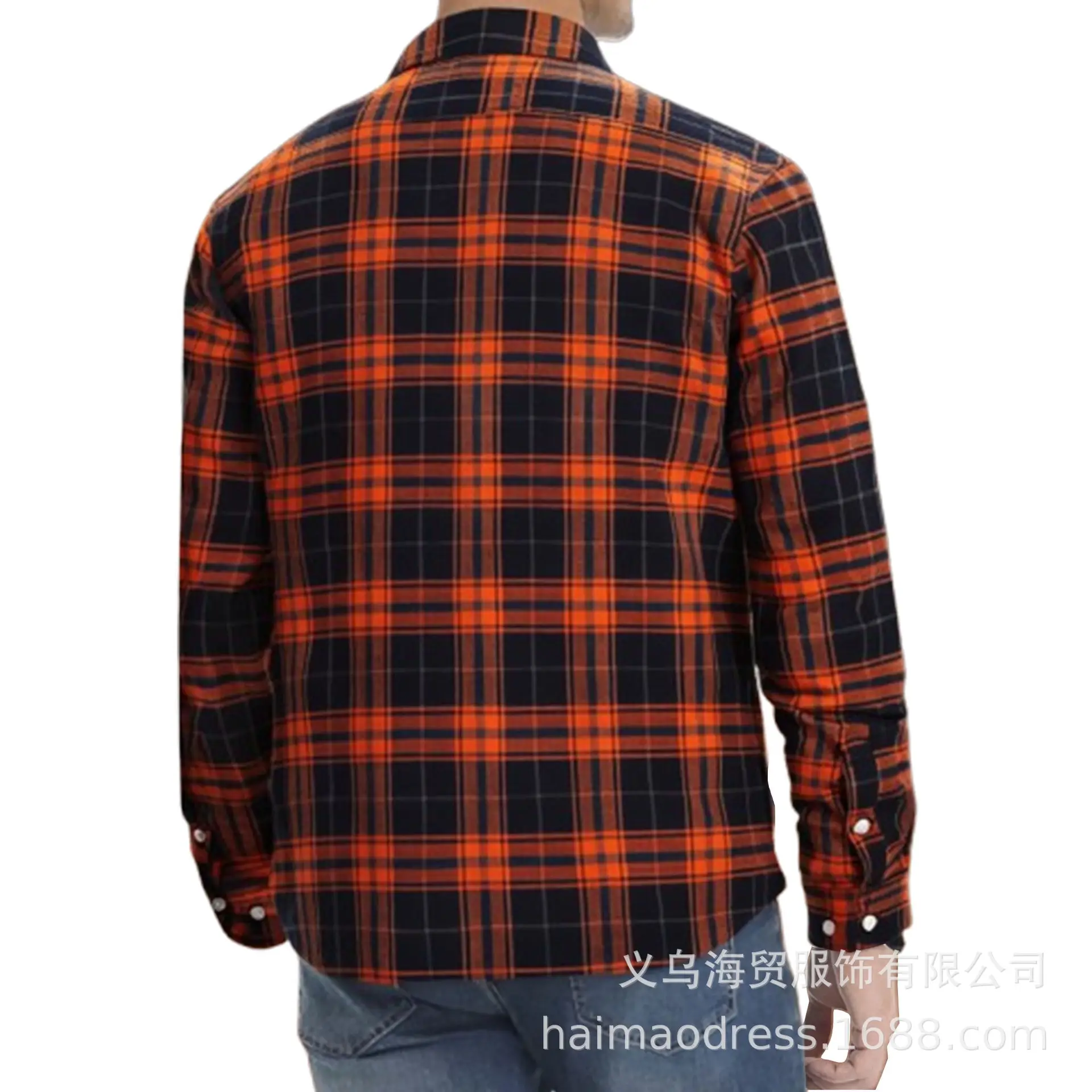 Men Plaid Slim Fit Shirt Red Blue White - Image 20