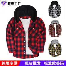 Men Plaid Slim Fit Shirt Red Blue White — feature 20