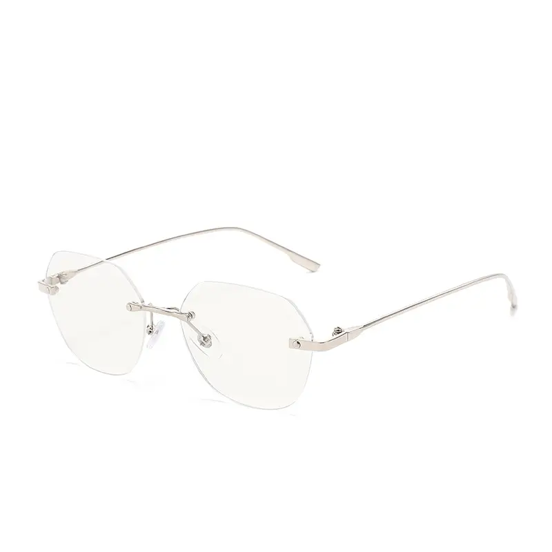 Men Anti-Radiation Flat Glasses Blue Light Rimless - Image 7