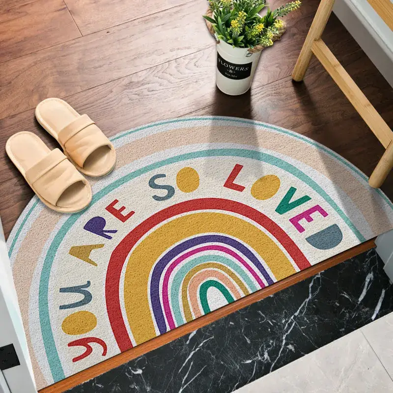 Cartoon Rainbow Floor Mat Anti-Slip Dust-Removing